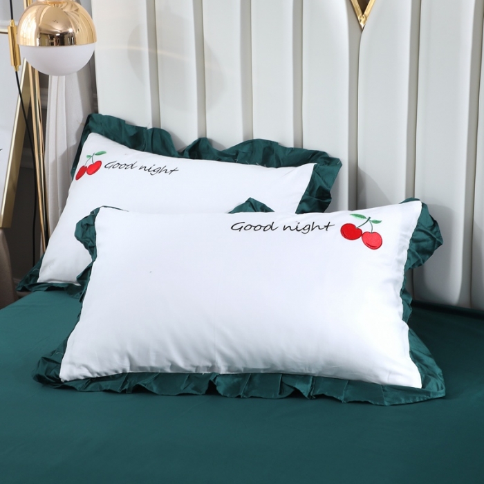 91家纺网 家纺一手货源 找家纺 总2023绣花韩版全棉60S长绒棉四件套 纯棉60支贡缎刺绣