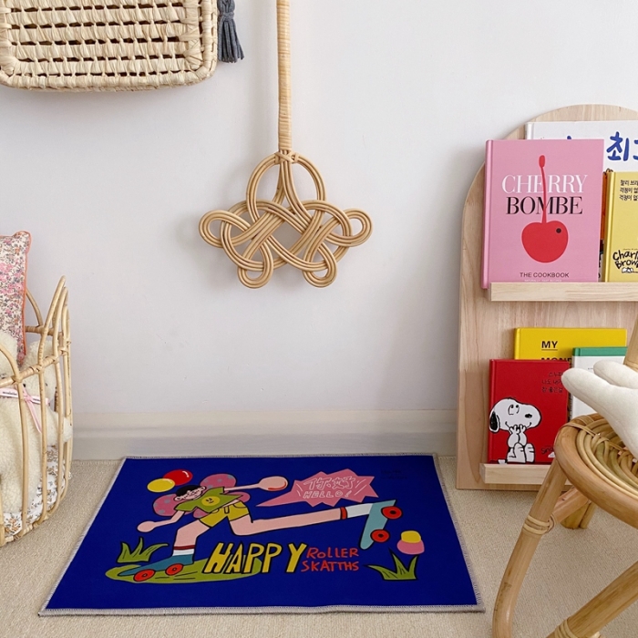 91家纺网 家纺一手货源 找家纺 星期八 2020新款ins卡通地垫 你好男孩