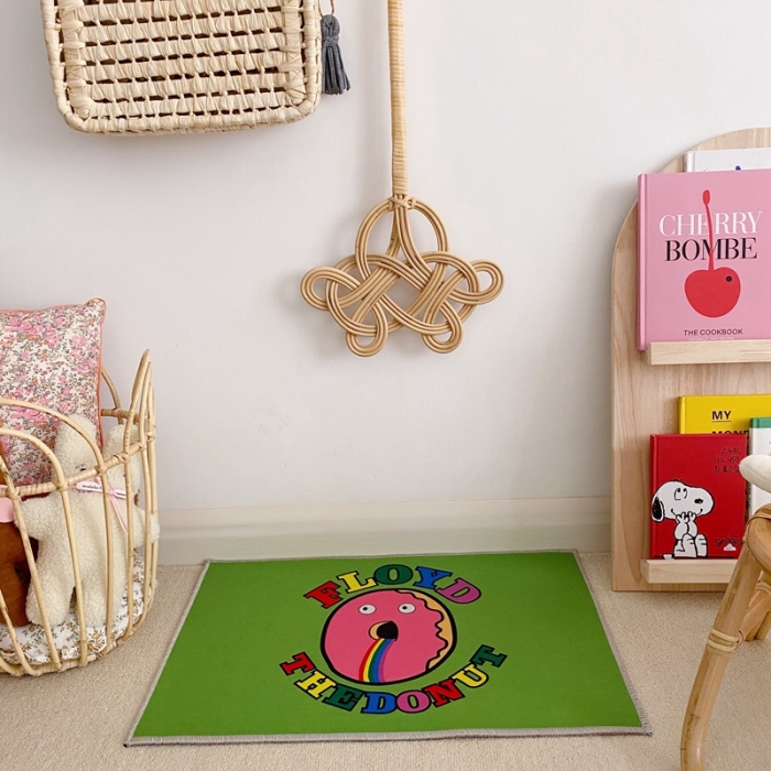 91家纺网 家纺一手货源 找家纺 星期八 2020新款ins卡通地垫 甜甜圈