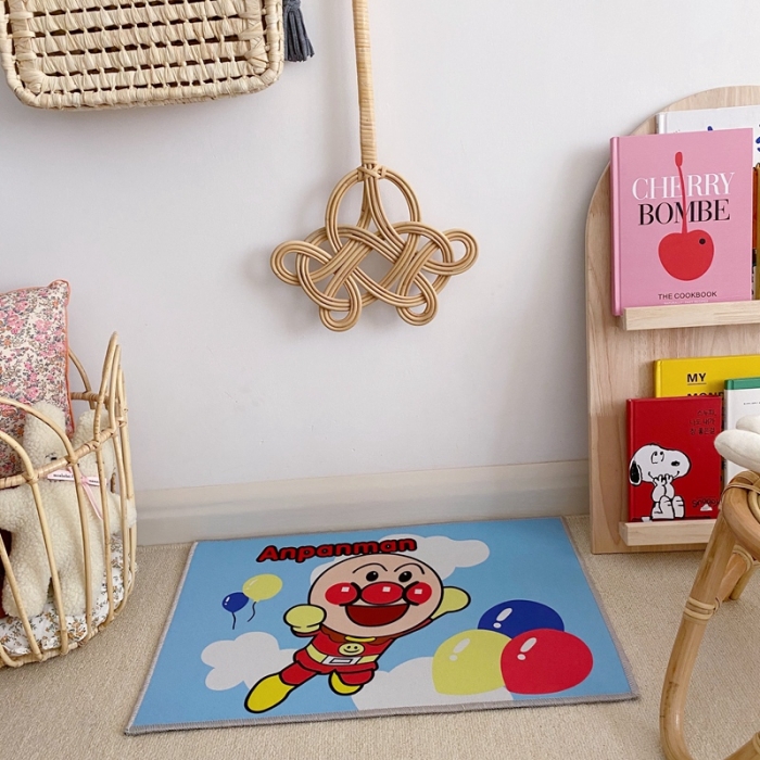 91家纺网 家纺一手货源 找家纺 星期八 2020新款ins卡通地垫 面包超人