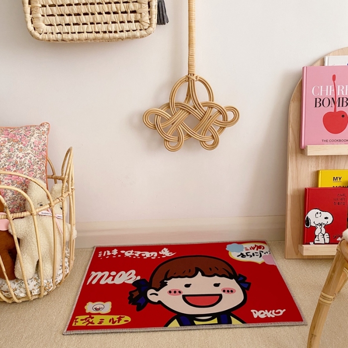 91家纺网 家纺一手货源 找家纺 星期八 2020新款ins卡通地垫 不二家女孩