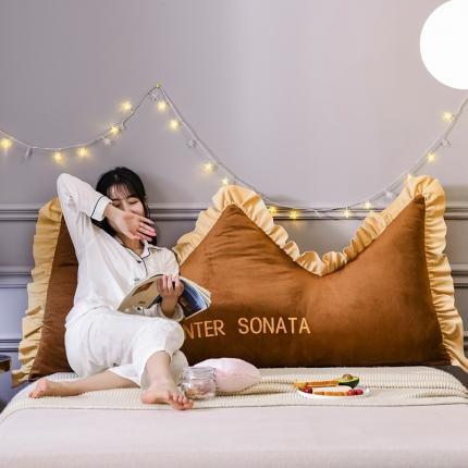 91家纺网 家纺一手货源 找家纺 （总）一兰 2020新款绣花水晶绒大靠背