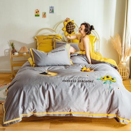 91家纺网 家纺一手货源 找家纺 （总）柚子 2020新款60s长绒棉绣花工艺款四件套（棚拍）