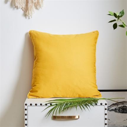 莱帝思 A291橙黄多款式系列抱枕 纯色黄色帆布