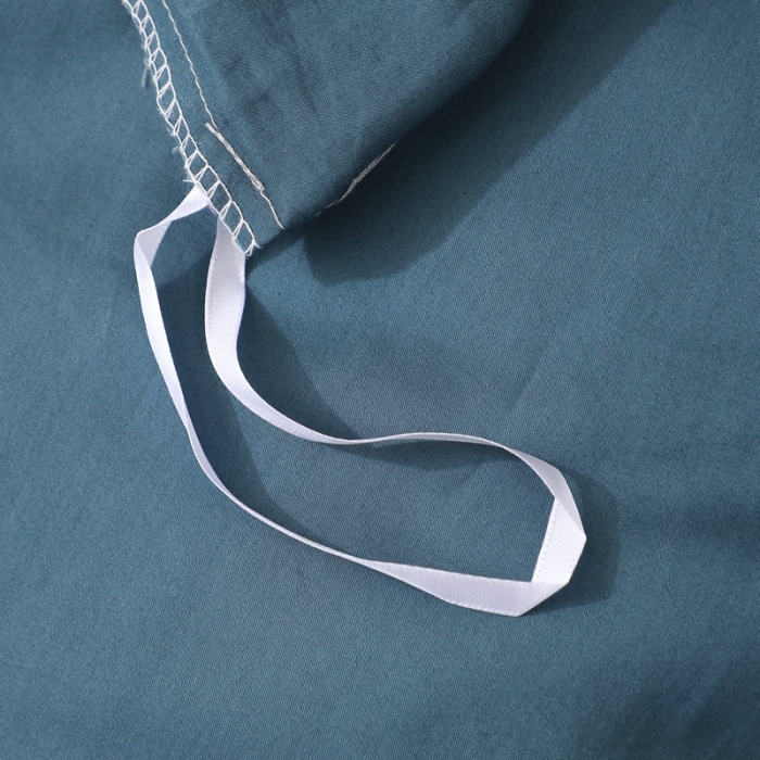 91家纺网 家纺一手货源 找家纺 全棉纯棉60S贡缎长绒棉绣花四件套纯色双拼色60支刺绣奥丁灰