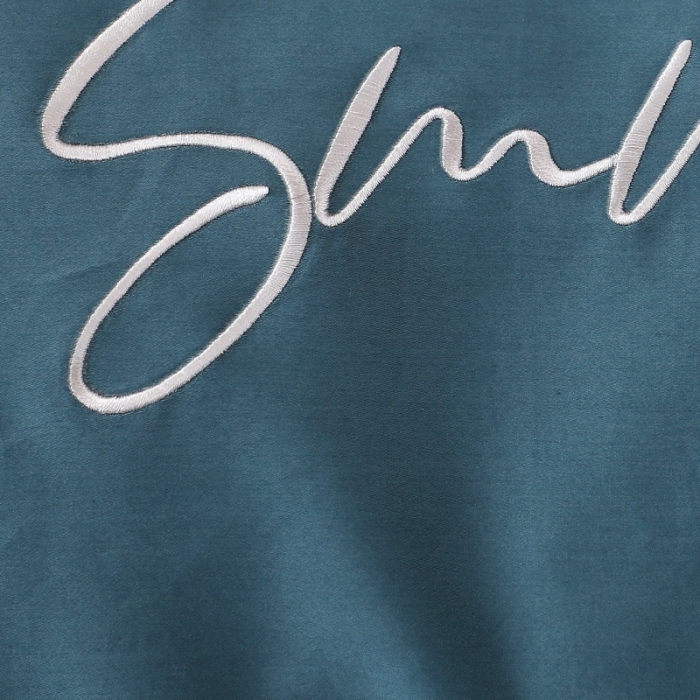 91家纺网 家纺一手货源 找家纺 全棉纯棉60S贡缎长绒棉绣花四件套纯色双拼色60支刺绣宝石蓝