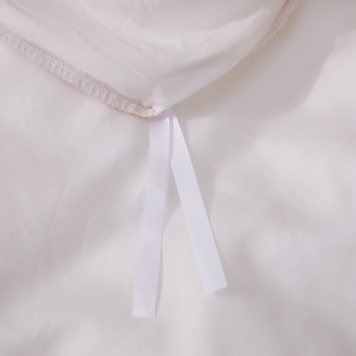 91家纺网 家纺一手货源 找家纺 全棉纯棉60S贡缎长绒棉绣花四件套纯色双拼色60支刺绣-本白