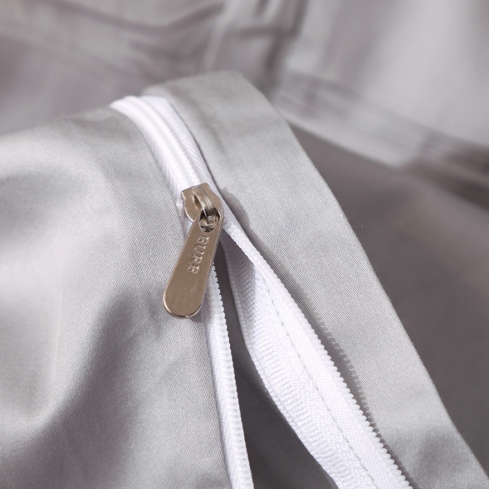 91家纺网 家纺一手货源 找家纺 全棉纯棉60S贡缎长绒棉绣花四件套纯色双拼色60支刺绣-帛咖