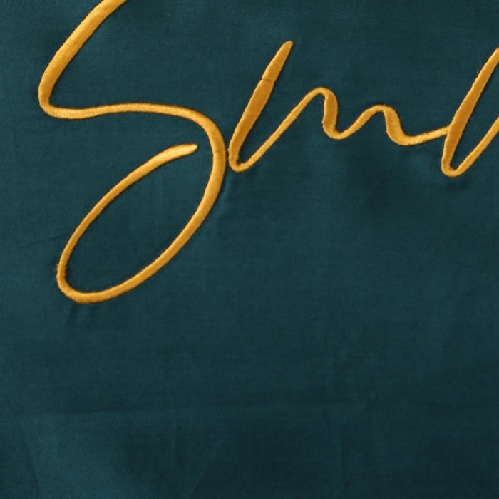 91家纺网 家纺一手货源 找家纺 全棉纯棉60S贡缎长绒棉绣花四件套纯色双拼色60支刺绣猫眼绿