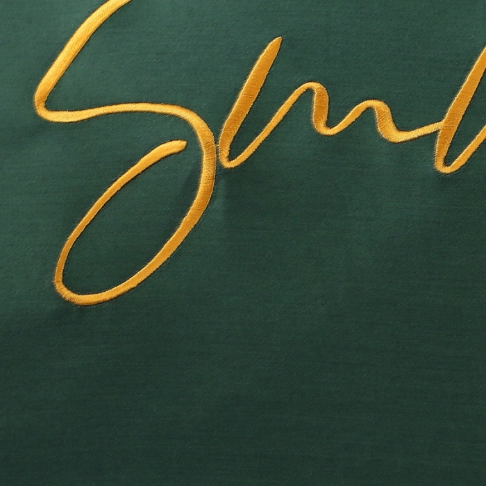 91家纺网 家纺一手货源 找家纺 全棉纯棉60S贡缎长绒棉绣花四件套纯色双拼色60支刺绣-墨绿