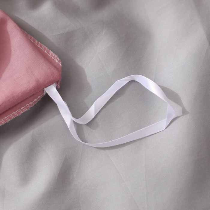 91家纺网 家纺一手货源 找家纺 全棉纯棉60S贡缎长绒棉绣花四件套纯色双拼色60支刺绣浅豆沙