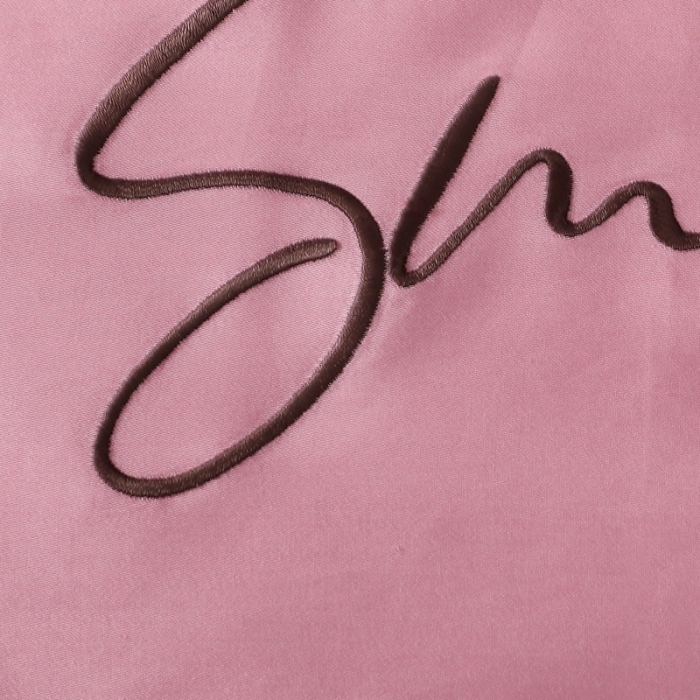 91家纺网 家纺一手货源 找家纺 全棉纯棉60S贡缎长绒棉绣花四件套纯色双拼色60支刺绣浅豆沙