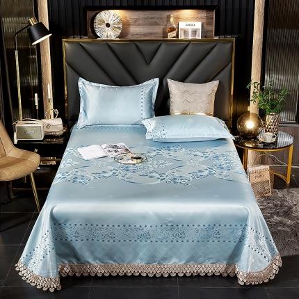 91家纺网 家纺一手货源 找家纺 （总）朗莎家纺 600D冰丝色织提花冰丝席三件套