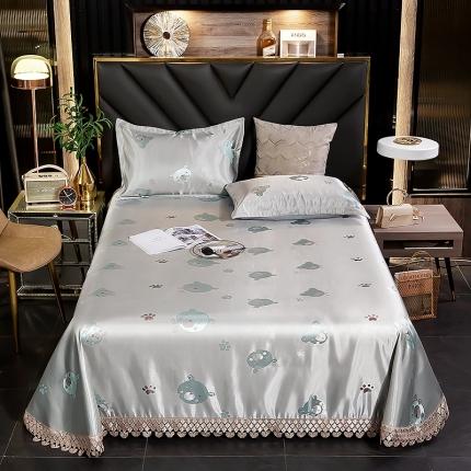 91家纺网 家纺一手货源 找家纺 朗莎家纺 600D冰丝色织提花冰丝席三件套 豆豆熊