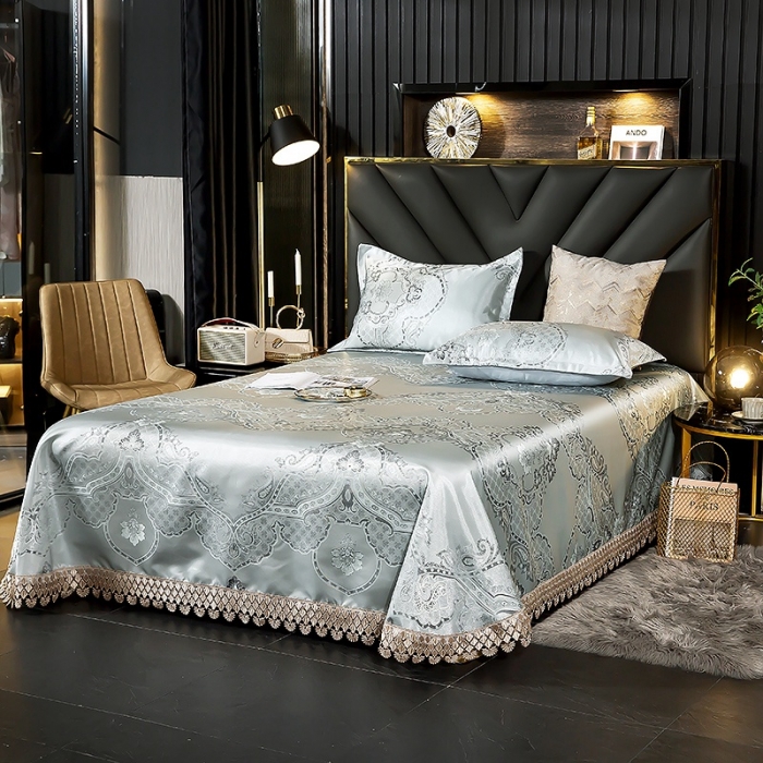 91家纺网 家纺一手货源 找家纺 朗莎家纺 600D冰丝色织提花冰丝席三件套 赫拉