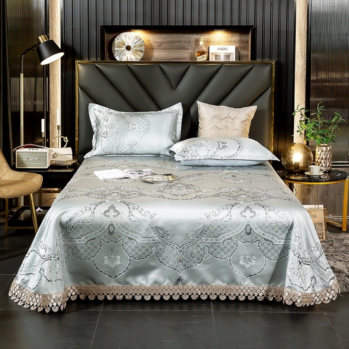 91家纺网 家纺一手货源 找家纺 朗莎家纺 600D冰丝色织提花冰丝席三件套 赫拉