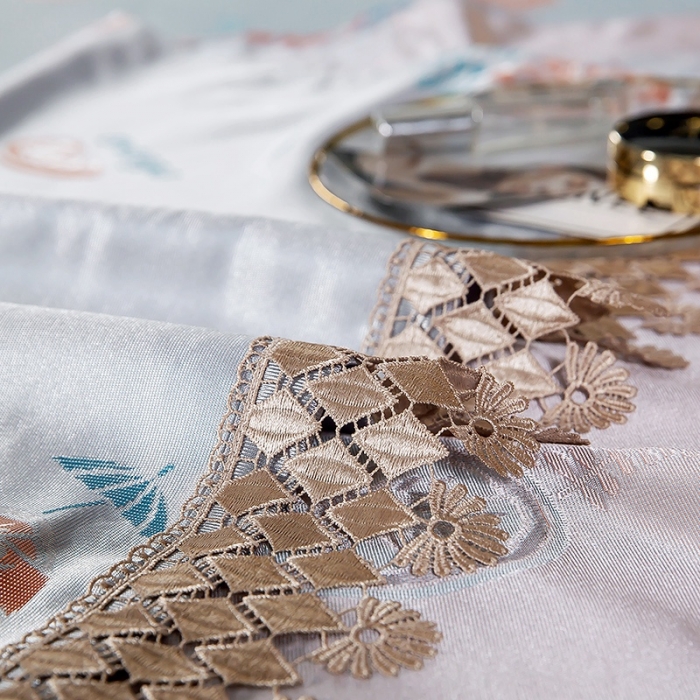 91家纺网 家纺一手货源 找家纺 朗莎家纺 600D冰丝色织提花冰丝席三件套 靓橙