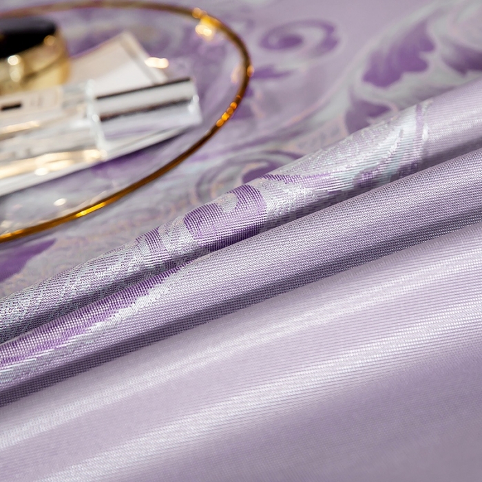 91家纺网 家纺一手货源 找家纺 朗莎家纺 600D冰丝色织提花冰丝席三件套 米兰风情紫