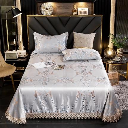 朗莎家纺 600D冰丝色织提花冰丝席三件套 秘密花园