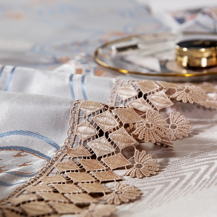 91家纺网 家纺一手货源 找家纺 朗莎家纺 600D冰丝色织提花冰丝席三件套 秘密花园