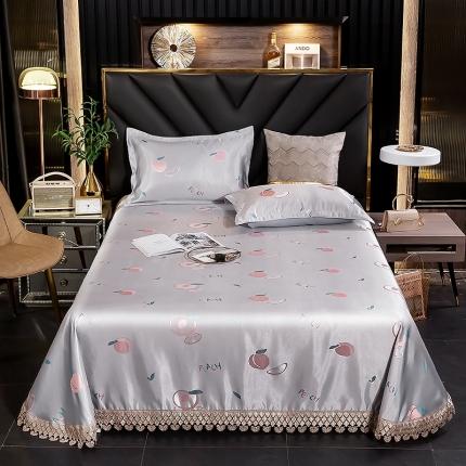 朗莎家纺 600D冰丝色织提花冰丝席三件套 蜜桃之恋