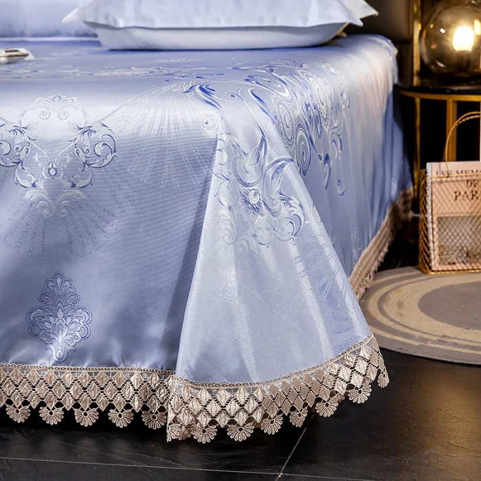 91家纺网 家纺一手货源 找家纺 朗莎家纺 600D冰丝色织提花冰丝席三件套 欧若拉