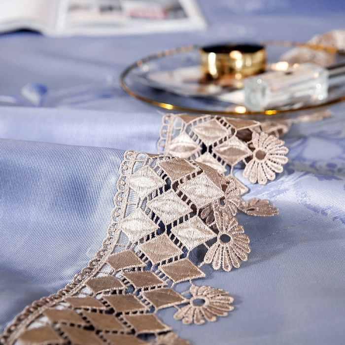 91家纺网 家纺一手货源 找家纺 朗莎家纺 600D冰丝色织提花冰丝席三件套 欧若拉