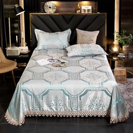 朗莎家纺 600D冰丝色织提花冰丝席三件套 情树