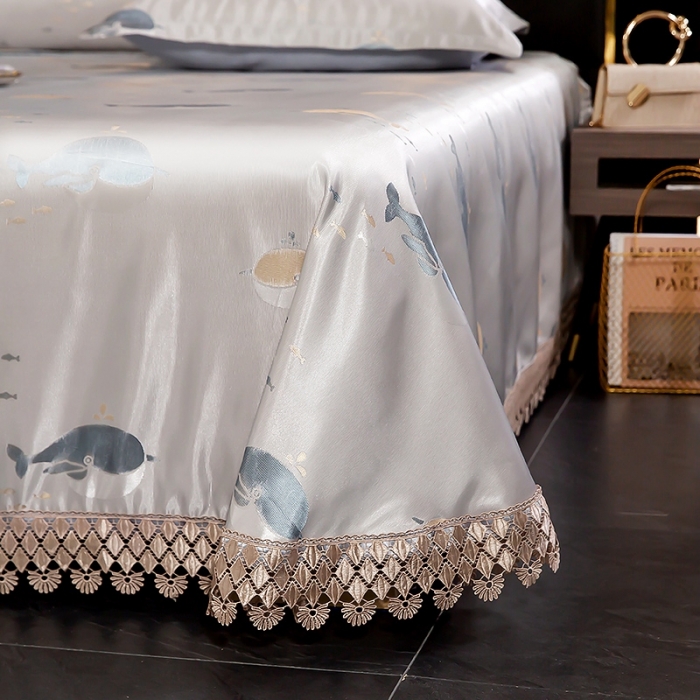 91家纺网 家纺一手货源 找家纺 朗莎家纺 600D冰丝色织提花冰丝席三件套 豚宝宝