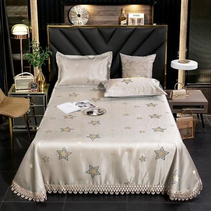 朗莎家纺 600D冰丝色织提花冰丝席三件套 星语驼