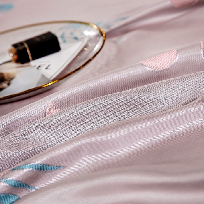 91家纺网 家纺一手货源 找家纺 朗莎家纺 600D冰丝色织提花冰丝席三件套 樱桃粉