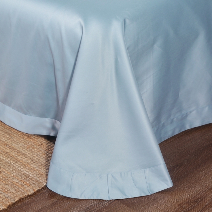 91家纺网 家纺一手货源 找家纺 十九色 2024新款50*50纯色埋线款四件套 碧海蓝