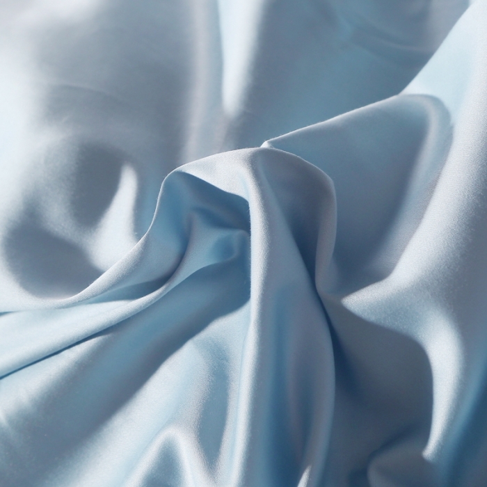 91家纺网 家纺一手货源 找家纺 十九色 2024新款50*50纯色埋线款四件套 碧海蓝