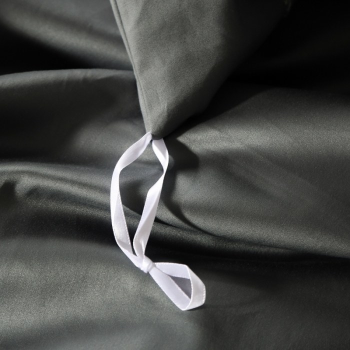 91家纺网 家纺一手货源 找家纺 十九色 2024新款50*50纯色埋线款四件套 帝王灰