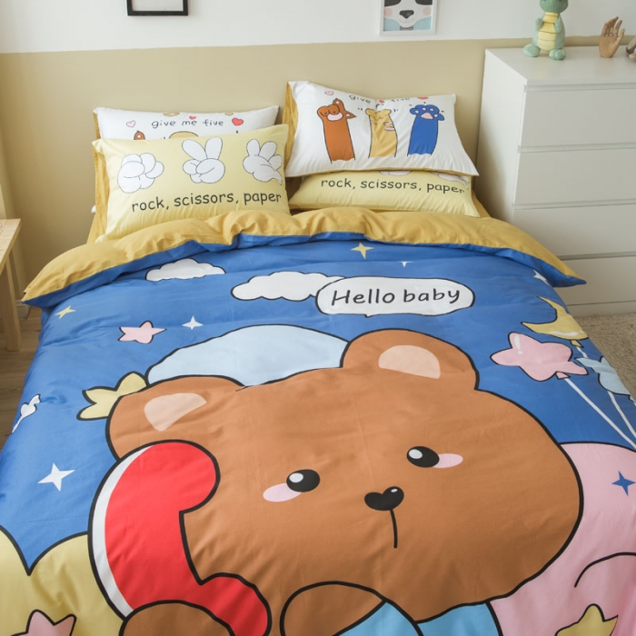 91家纺网 家纺一手货源 找家纺 涵宸 新款大版全棉平网多规格四件套眷恋