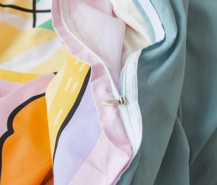 91家纺网 家纺一手货源 找家纺 涵宸 新款大版全棉平网多规格四件套快乐熊