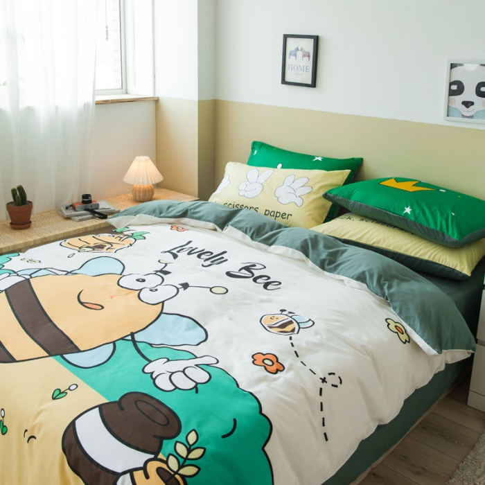 91家纺网 家纺一手货源 找家纺 涵宸 新款大版全棉平网多规格四件套劳小蜂