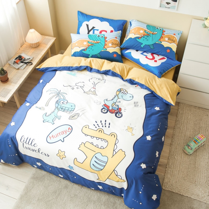 91家纺网 家纺一手货源 找家纺 涵宸 新款大版全棉平网多规格四件套童梦圆