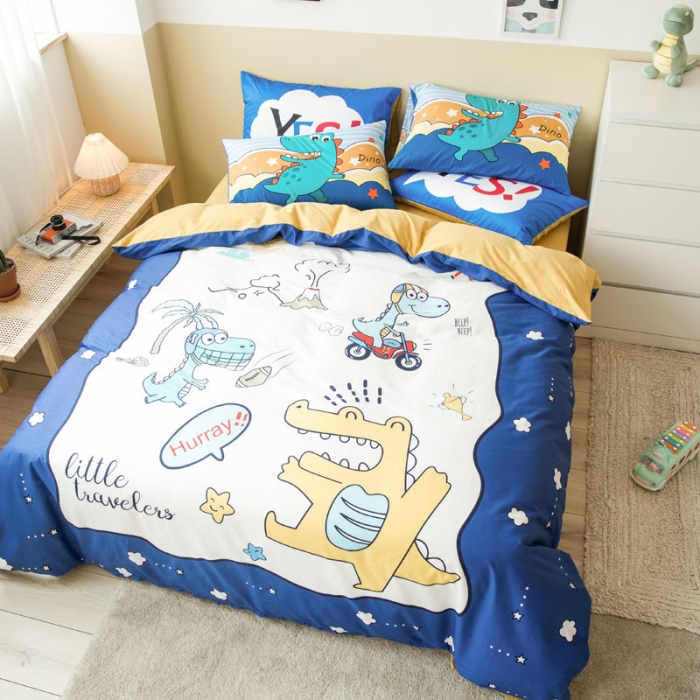 91家纺网 家纺一手货源 找家纺 涵宸 新款大版全棉平网多规格四件套童梦圆