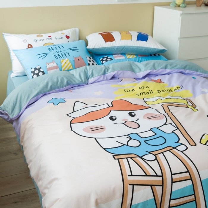 91家纺网 家纺一手货源 找家纺 涵宸 新款大版全棉平网多规格四件套油漆工