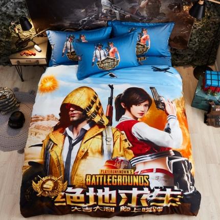（总）艺家源家纺2020新品13376大版卡通四件套吃鸡系列