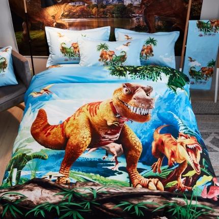 艺家源 2020新品13376大版卡通四件套恐龙系列 萌龙