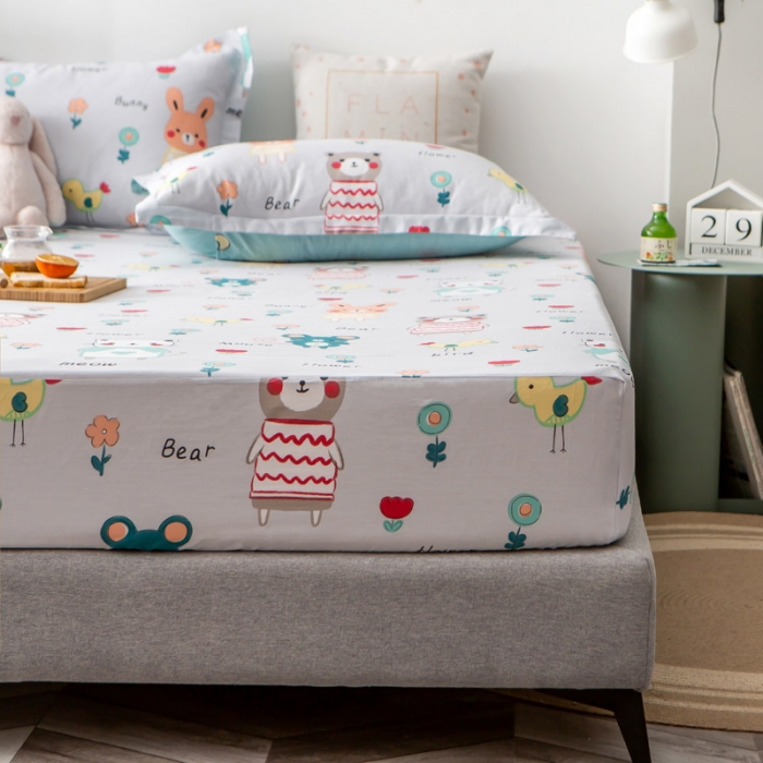 91家纺网 家纺一手货源 找家纺 绵庭家纺 2020年全棉12868全系列单品床笠 布洛尼-灰