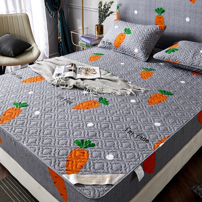 91家纺网 家纺一手货源 找家纺 （总）豪选家纺2025新款印花防水夹棉床笠抗菌席思床垫套床罩