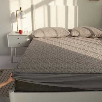 91家纺网 家纺一手货源 找家纺 豪选家纺 2026新款纯棉床罩席保护套床垫夹棉床笠皇冠灰色