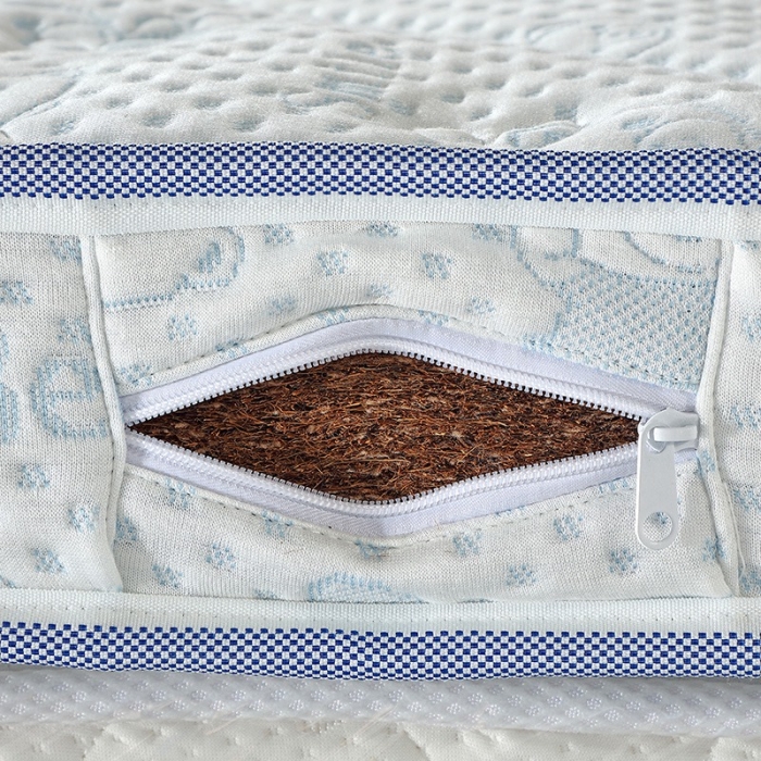 91家纺网 家纺一手货源 找家纺 顺丰包邮时奥家纺 2020新款护脊乳胶椰棕垫 小熊蓝