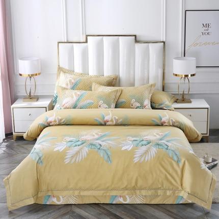 91家纺网 家纺一手货源 找家纺 （总）OL新款13372全棉床盖夹棉四件套活性印染居家套件