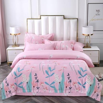 91家纺网 家纺一手货源 找家纺 （总）OL新款13372全棉床盖夹棉四件套活性印染居家套件