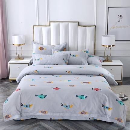 91家纺网 家纺一手货源 找家纺 （总）OL新款13372全棉床盖夹棉四件套活性印染居家套件
