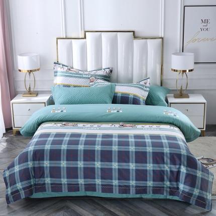 91家纺网 家纺一手货源 找家纺 （总）OL新款13372全棉床盖夹棉四件套活性印染居家套件